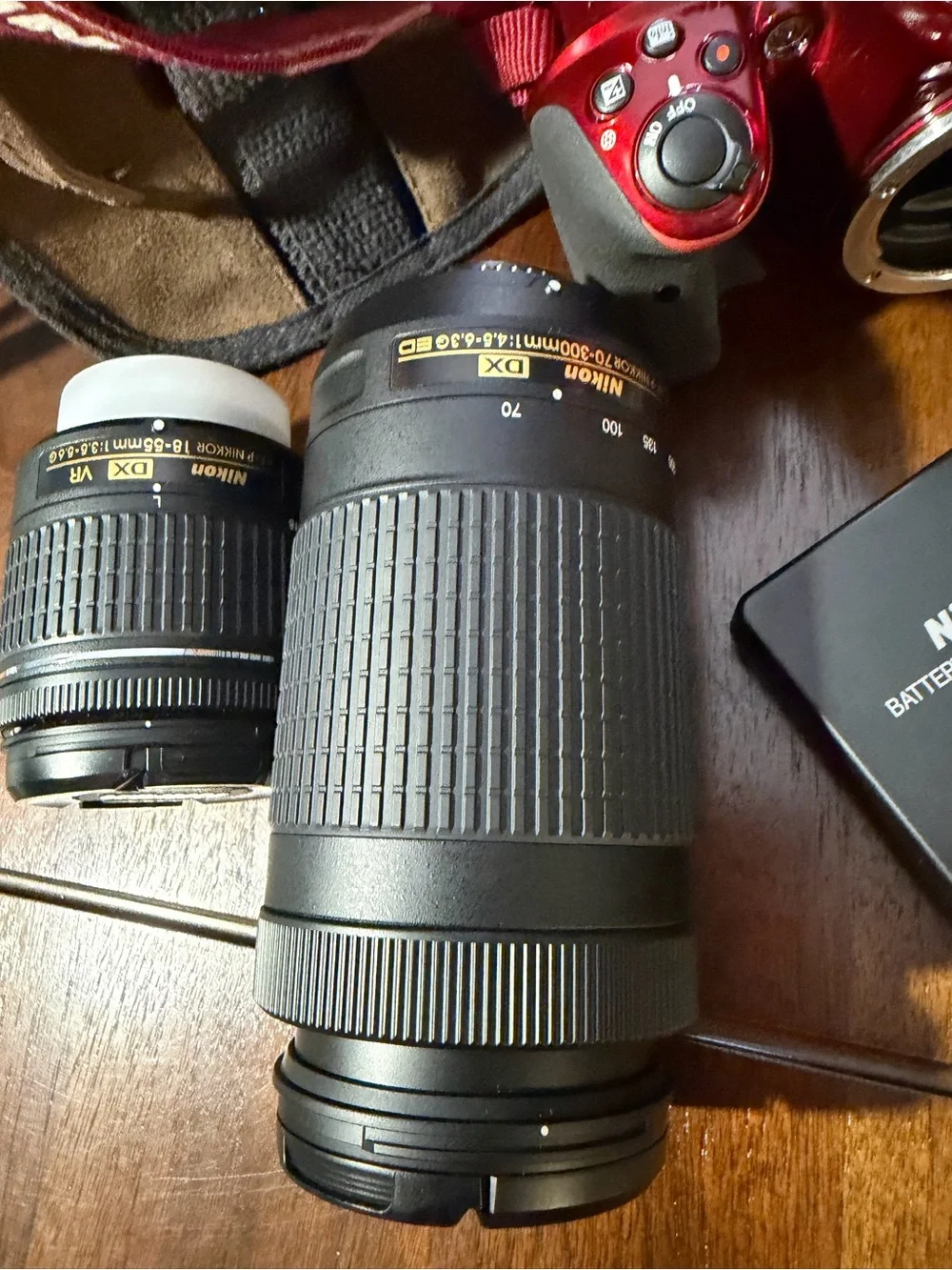 Nikon Red DSLR Camera Body (Nikon D3400 Style)